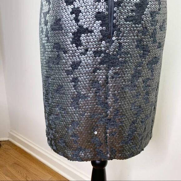 Laundry by Shelli Segal‎ Sequined Camo Gray Sheath Formal Cocktail Dress Sm - Picture 10 of 15